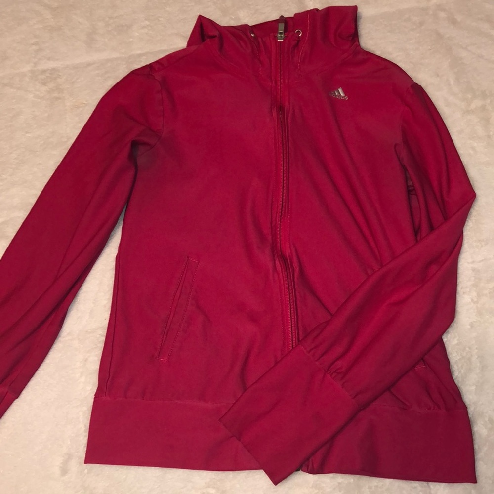 Pink Adidas running jacket